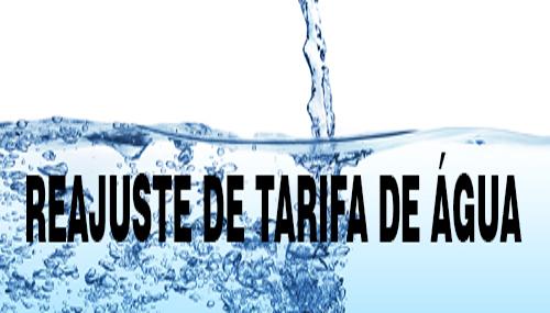 REAJUSTE NO PREÇO DA ÁGUA